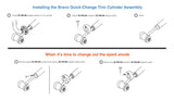 M-706190-C Mercury Quick-Change Trim Anode Complete For Mercruiser Bravo Series Stern/Out-Drives Zinc