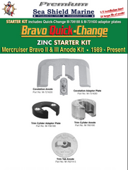 Stern Out-Drive Anodes MerCruiser Bravo 2 & 3 Quick-Change Complete Kit	Zinc