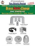 Stern/Out-Drive Anodes MerCruiser Bravo 3 Quick-Change Complete Kit Zinc