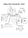 Boating Stern/Out-Drive Anodes Mercruiser Kits Zinc Mercruiser Alpha 1 Generation 2