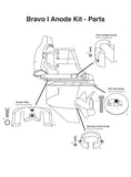 Boating Stern/Out-Drive Anodes Mercruiser Kits Zinc Mercruiser Bravo 1