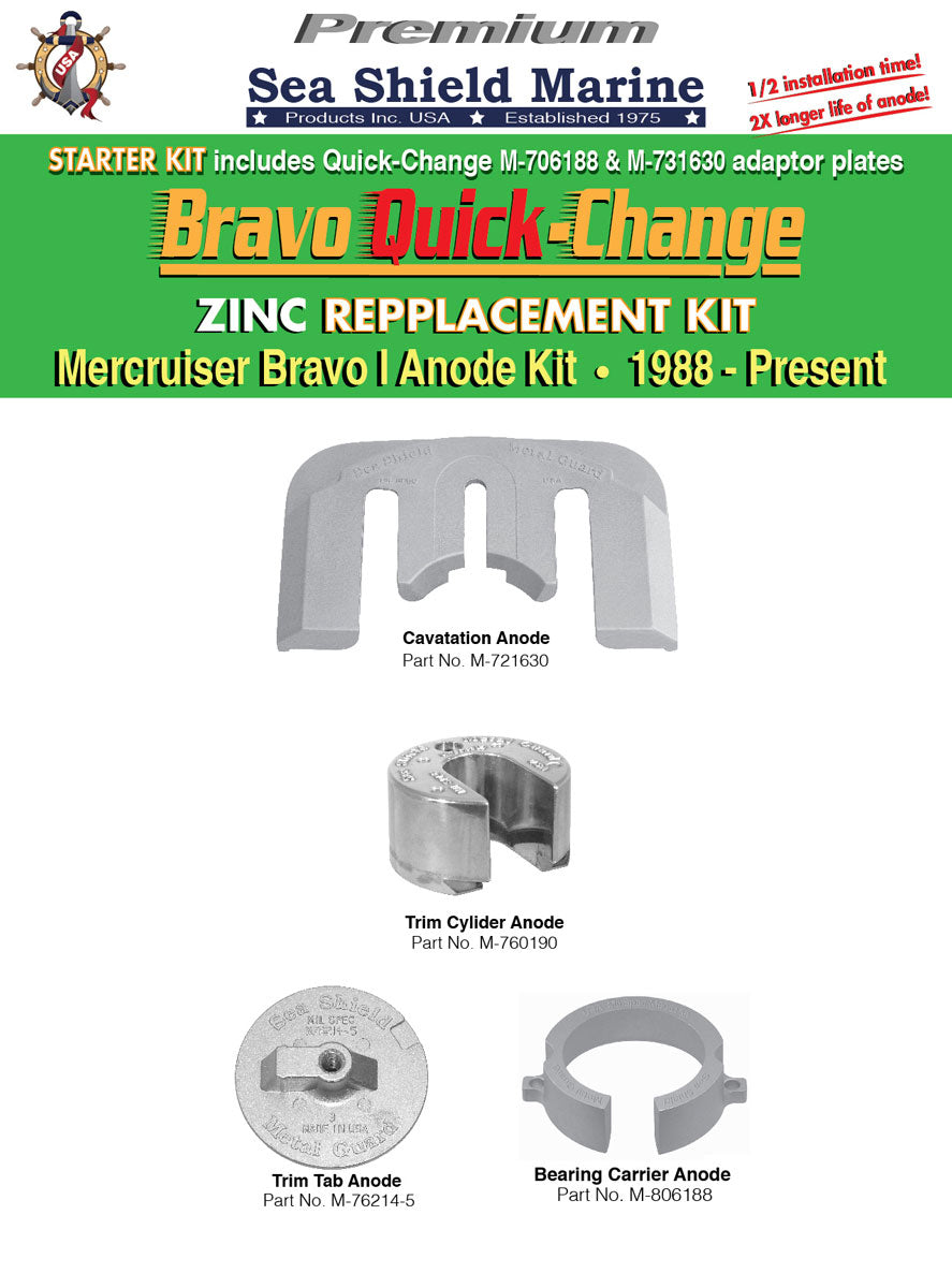 Kit Anodes Aluminium Brillixa 22 Pièces – Compatible Mercruiser Bravo 1 Stern Drive – Protection Anti-Corrosion Ultime – Ref 888758Q02