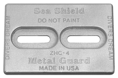 ZHC-4-ALU Divers Dream Slotted Bolt on Boating Cathodic Hull Anodes Aluminum 1/2 x 4 x 6